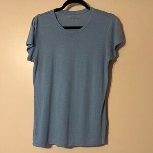 Vince Blue Fitted Short Sleeve T-Shirt